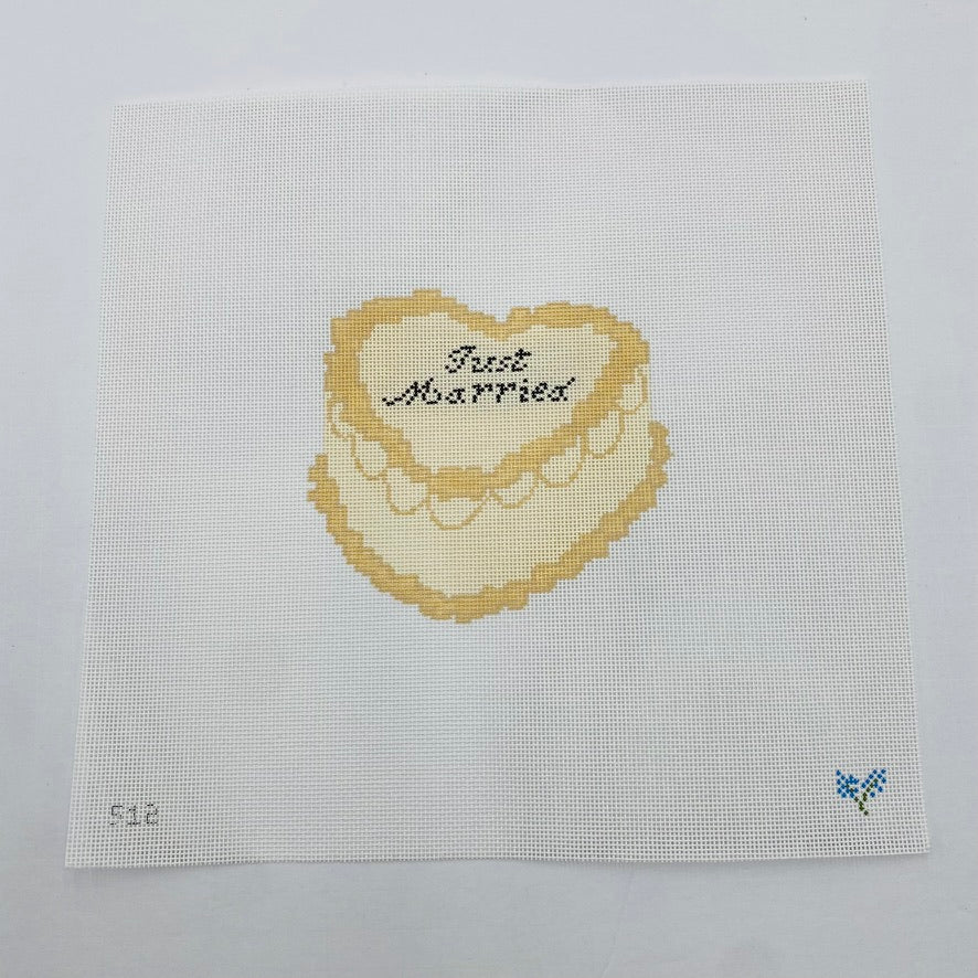 Just Married Cake Canvas