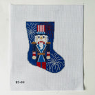 Stars and Stripes Sam Ornament Sized Stocking Canvas - KC Needlepoint