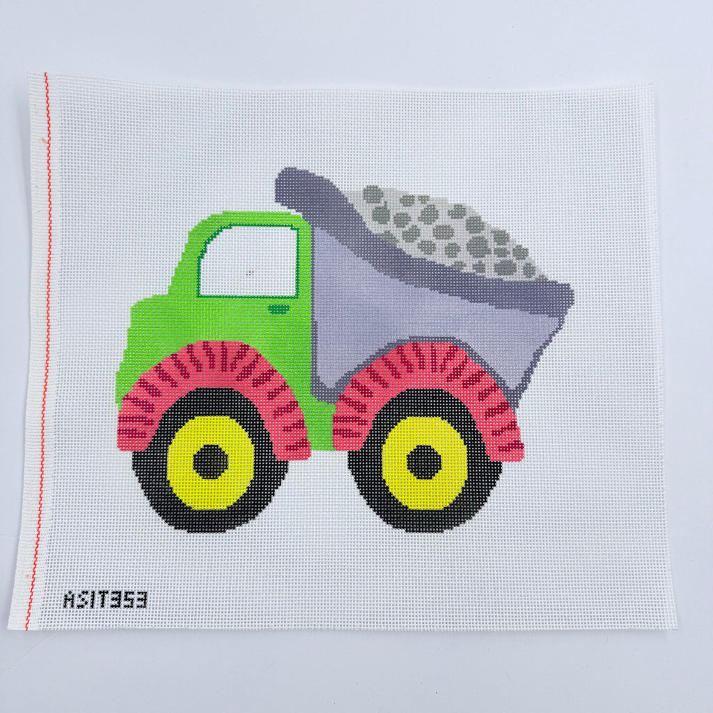 Dump Truck Needlepoint Canvas