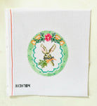 Polka Dot Easter Vignette Bunny Canvas - KC Needlepoint