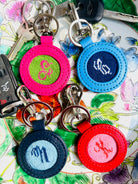 Single Letter Hot Pink Key Fob/Bag Tag Kit - KC Needlepoint