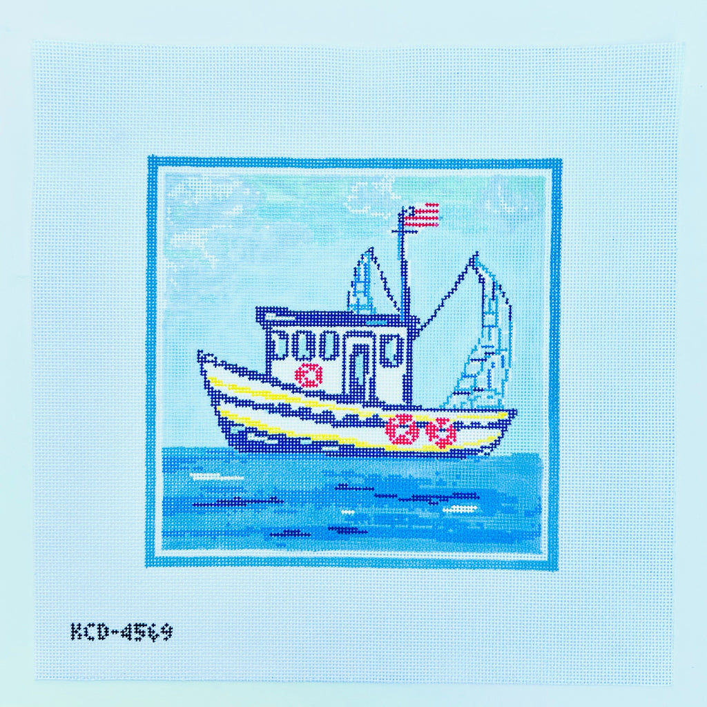 Tugboat Canvas - KC Needlepoint