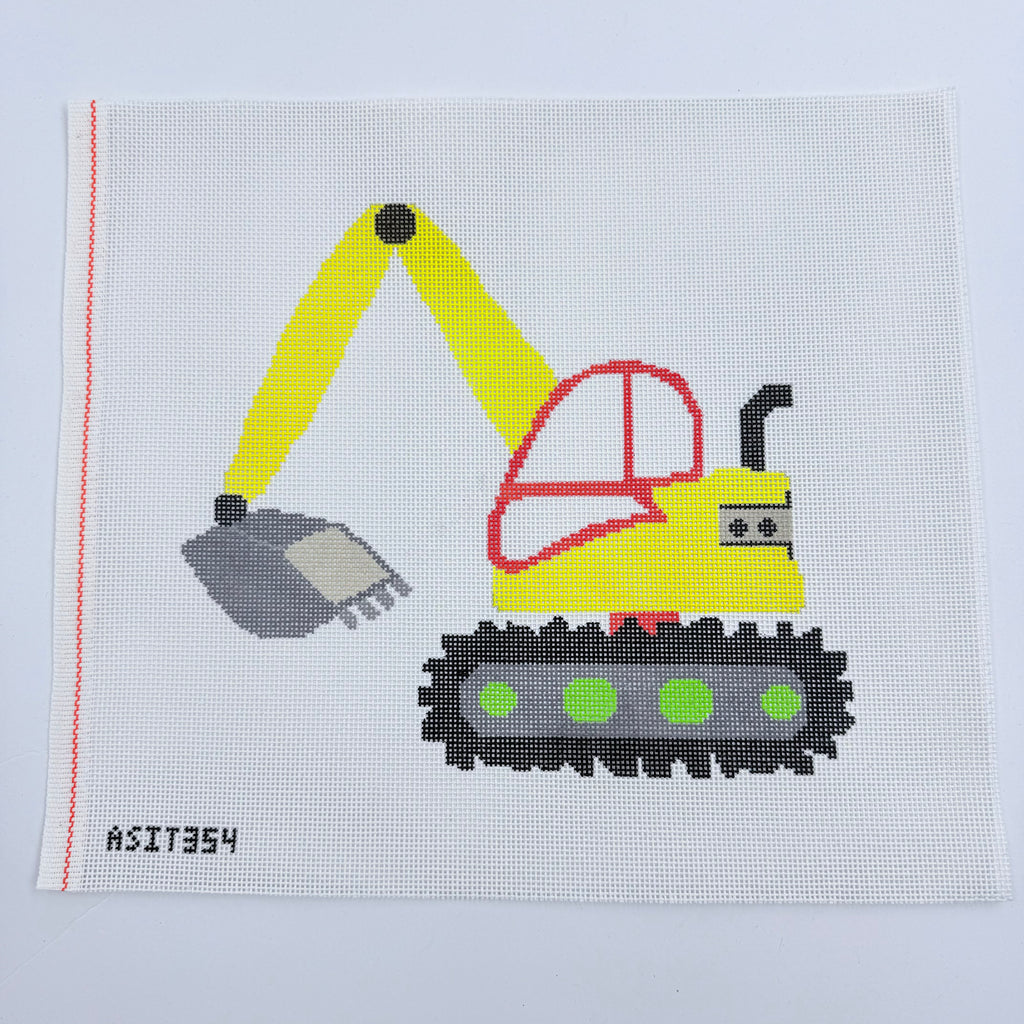 Excavator Needlepoint Canvas