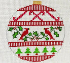 Cardinal Ornament Canvas - KC Needlepoint