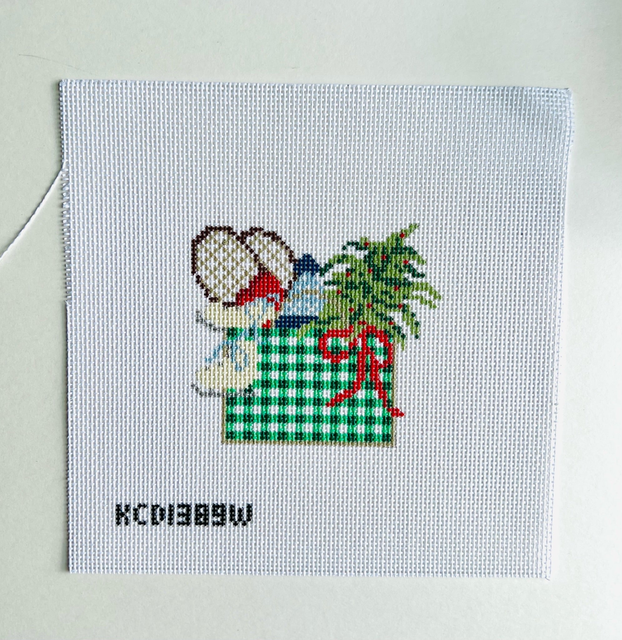 Winter Basket Canvas - KC Needlepoint