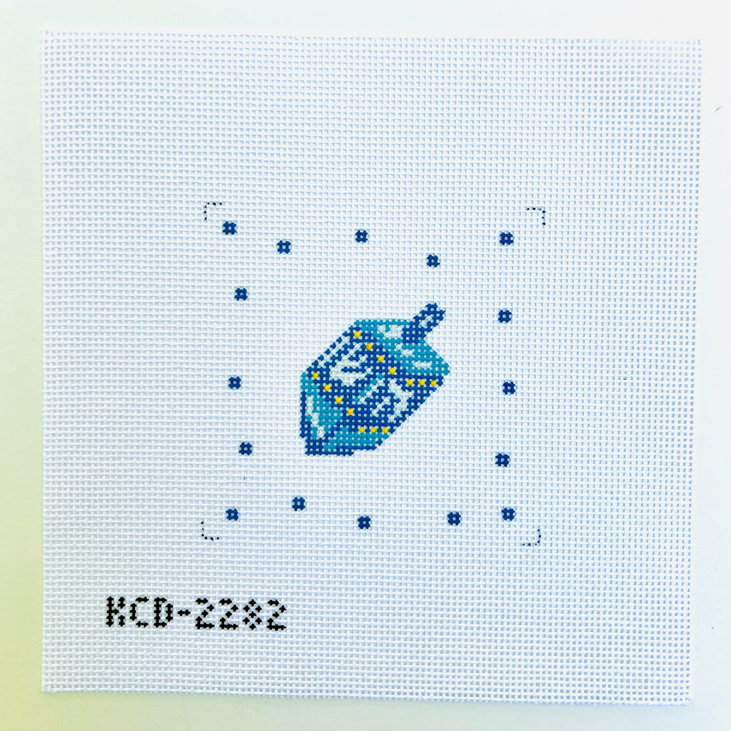 Polka Dot Dreidel Canvas - KC Needlepoint