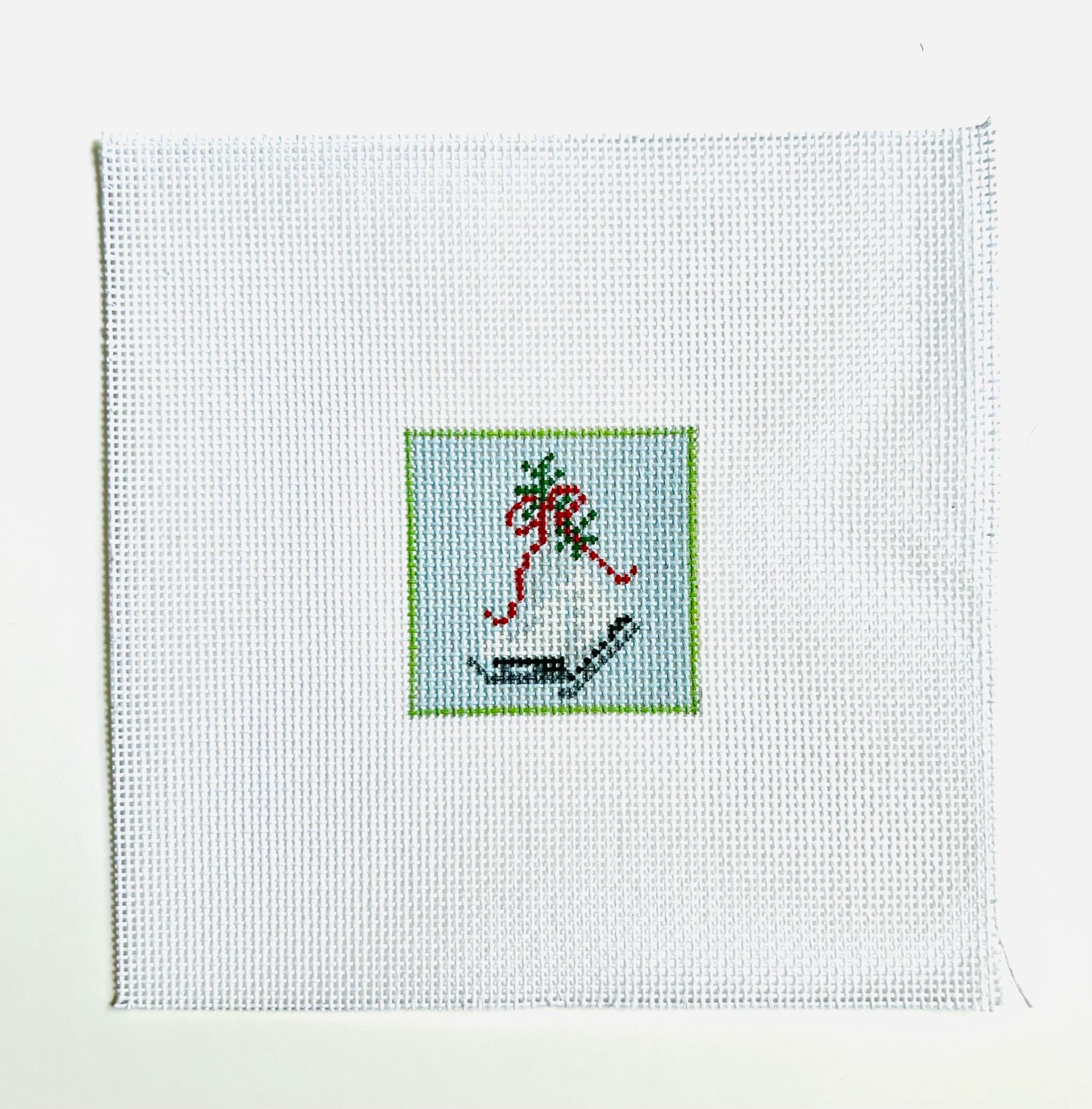 Ice Skate Square Canvas - KC Needlepoint