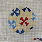 Beach Umbrellas Round Canvas - KC Needlepoint