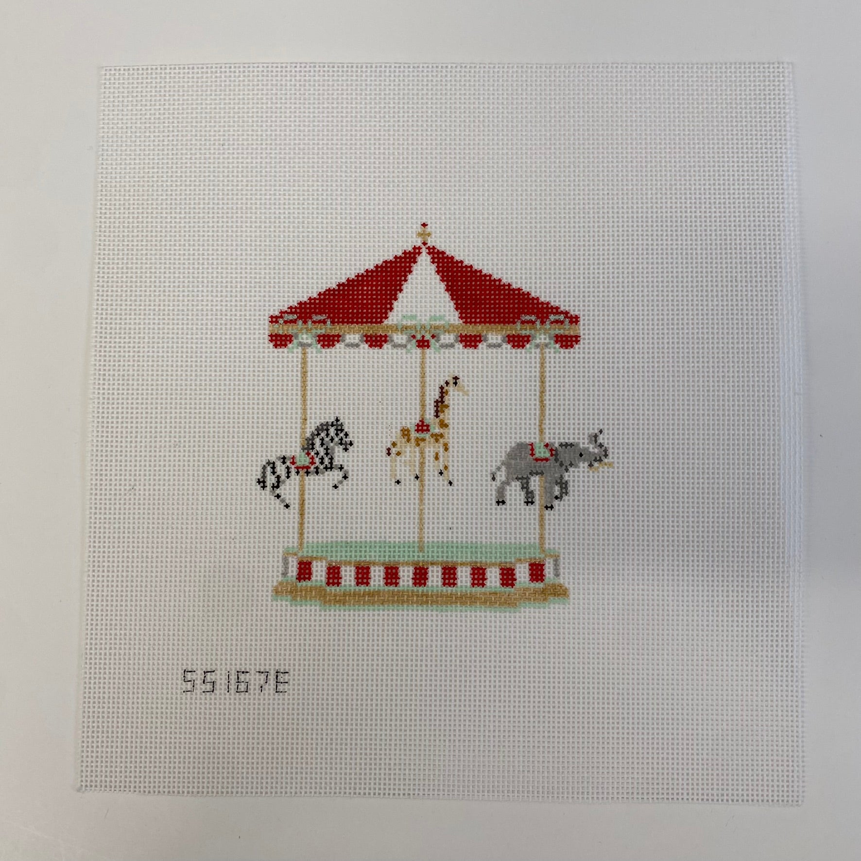 Circus Carousel Canvas - KC Needlepoint