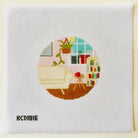 City Apartment Round Canvas - KC Needlepoint