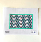 Pink and Purple Geometric Clutch Canvas - KC Needlepoint