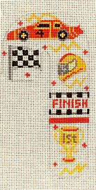 Racing Candy Cane Canvas - KC Needlepoint