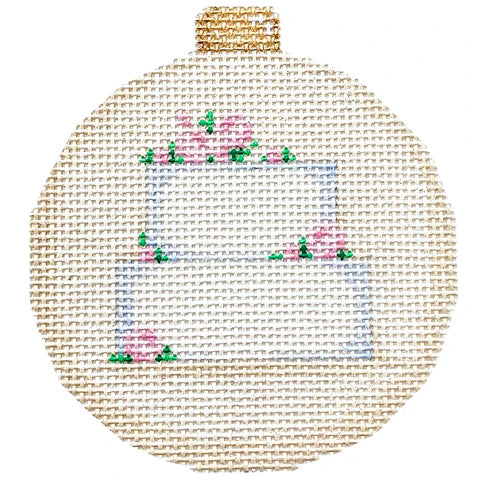 Rosebud Cake Ball Ornament Canvas