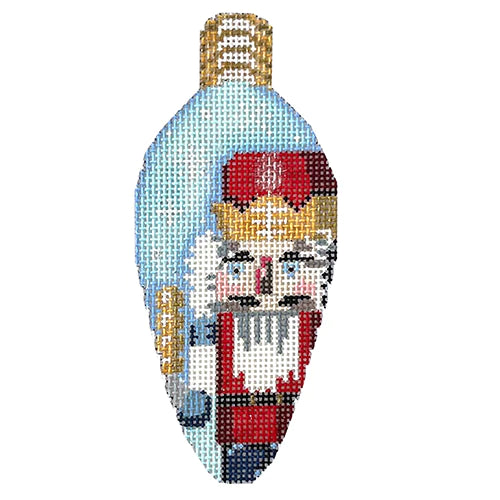 Nutcracker King Light Bulb Canvas - KC Needlepoint