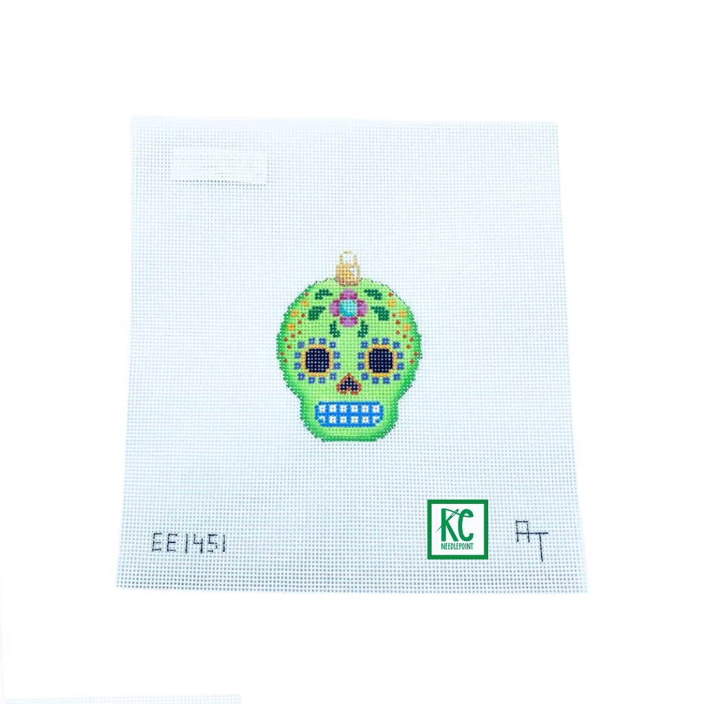 Lime Sugar Skull Canvas