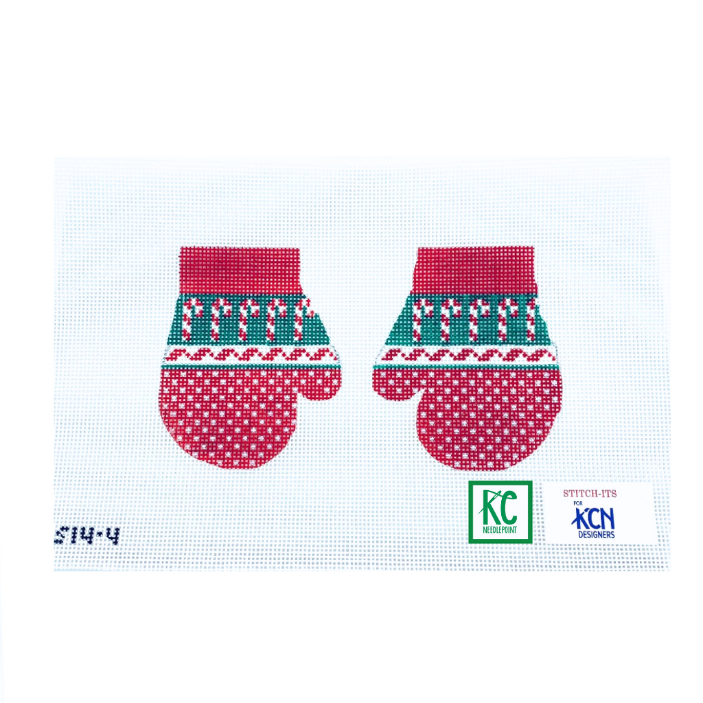 Candy Canes Mittens Canvas