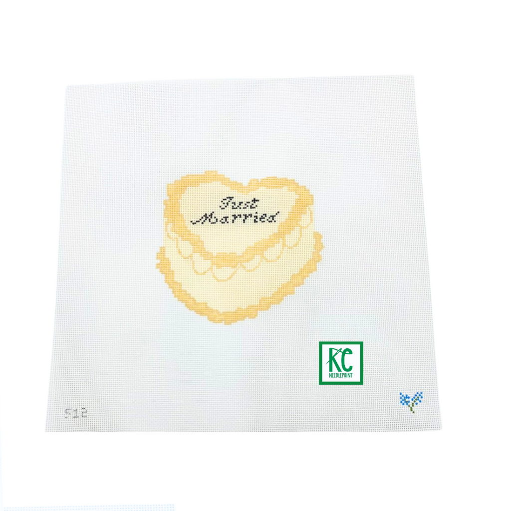 Just Married Cake Canvas