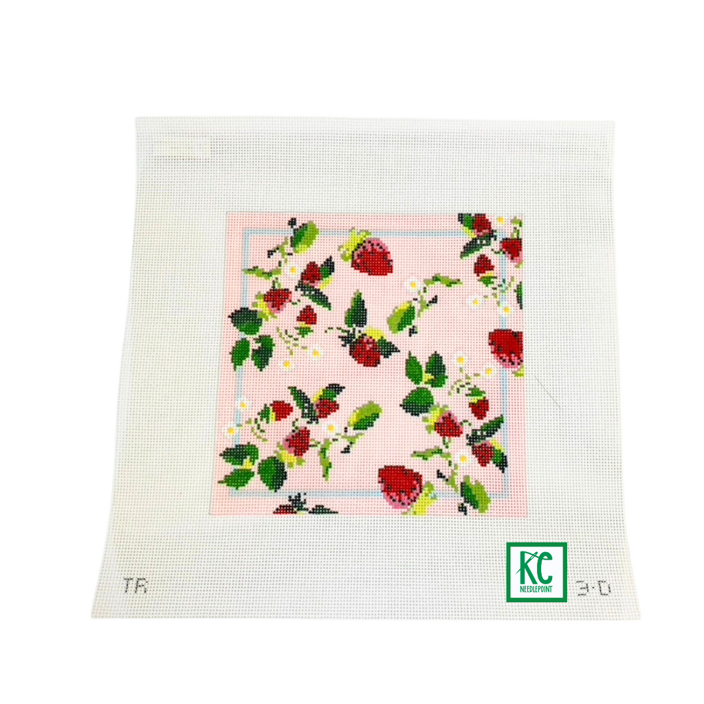 Strawberries Square Canvas