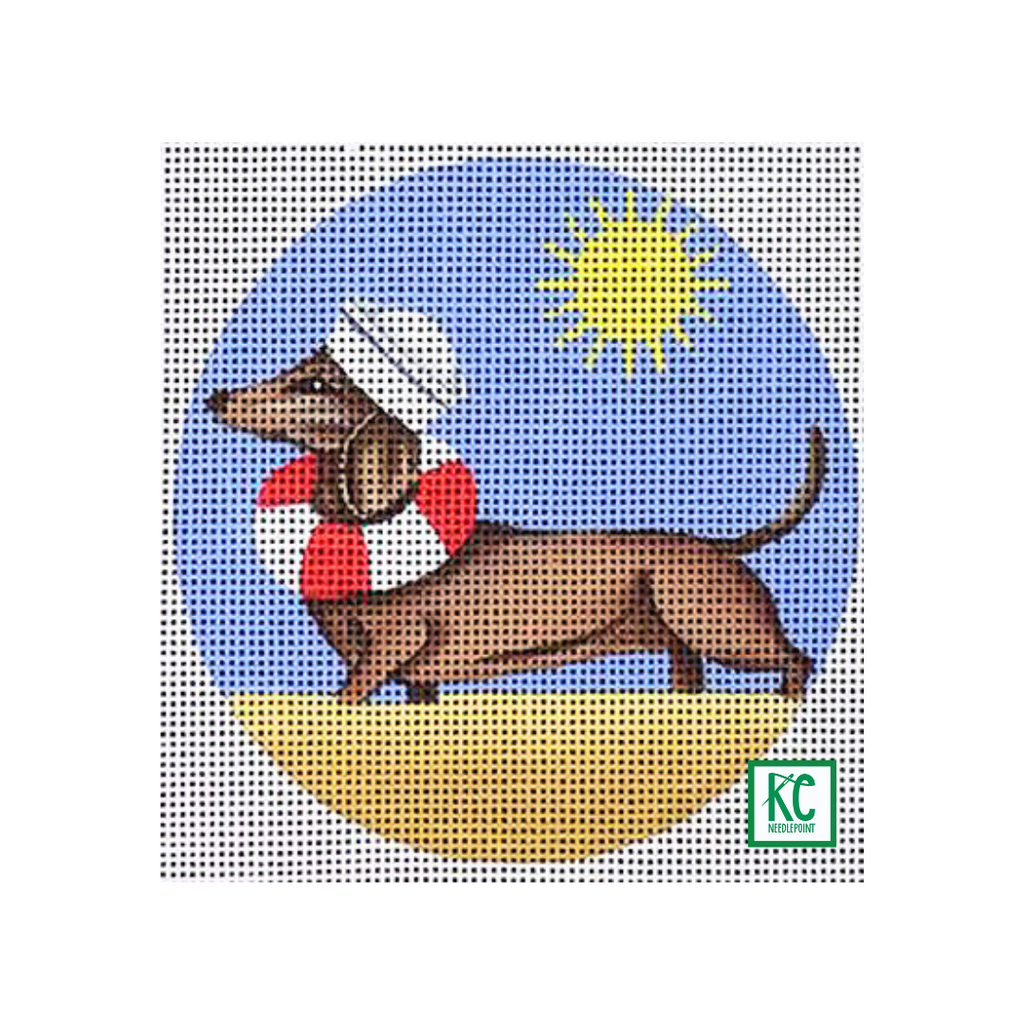 Summer Dachshund Ornament Canvas