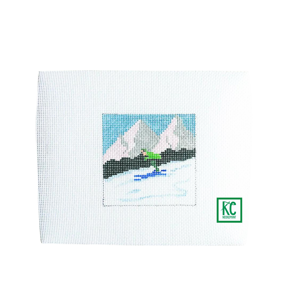 Skiier Flask Insert Canvas