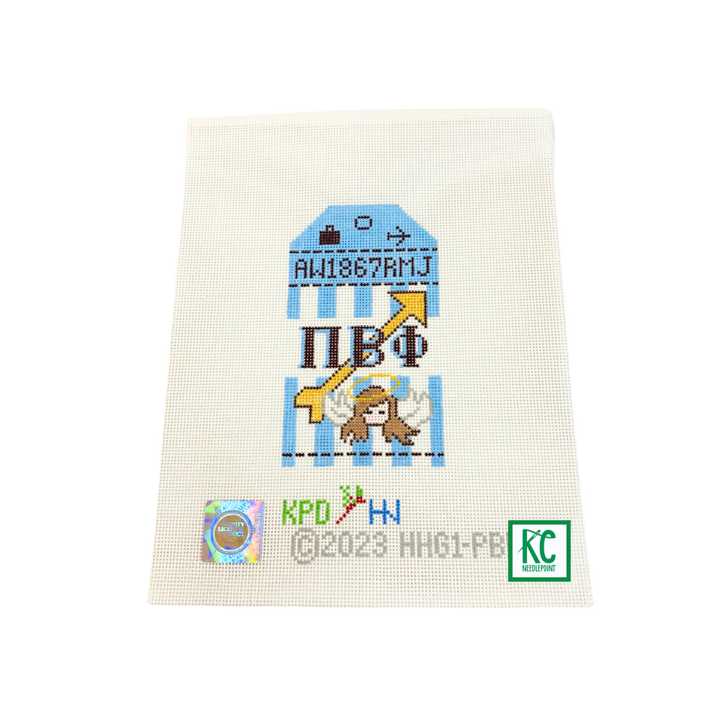 Pi Beta Phi Travel Tag Canvas