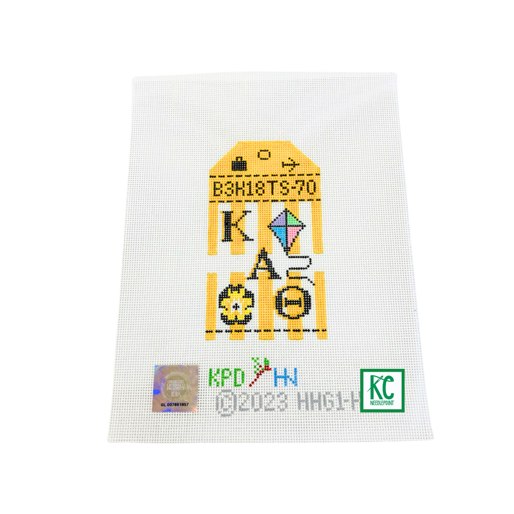 Kappa Alpha Theta Travel Tag Canvas