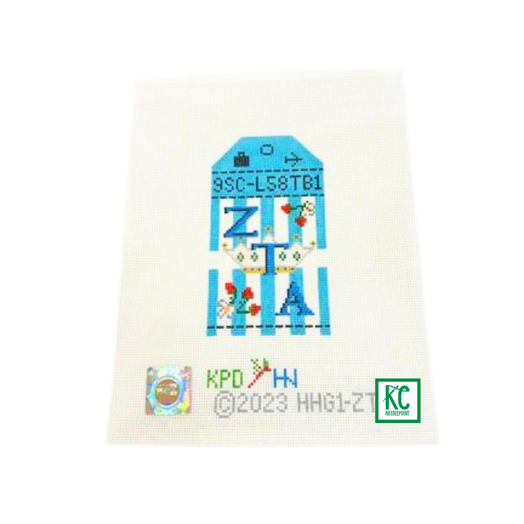 Zeta Tau Alpha Travel Tag Canvas