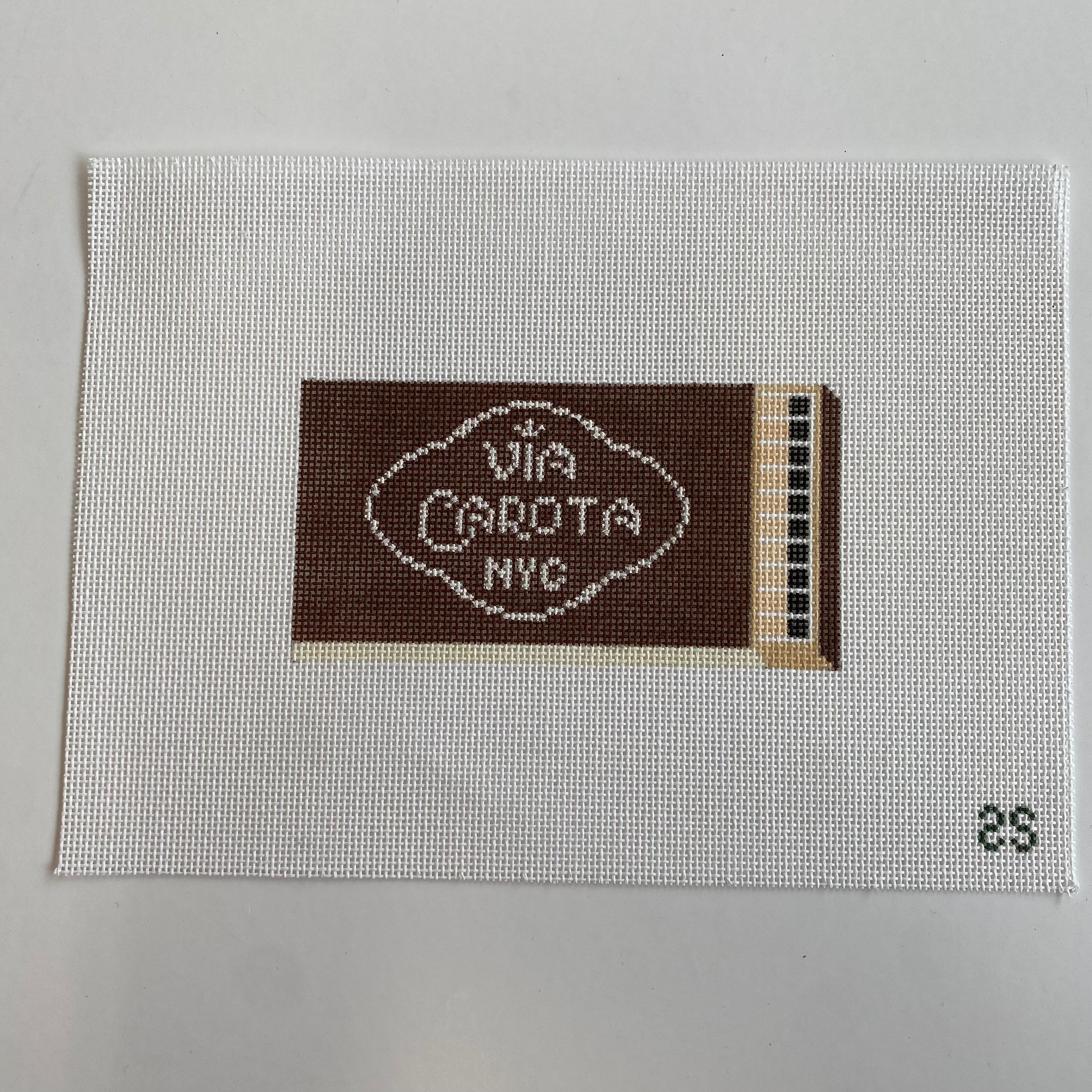 Via Carota Matchbook Canvas - KC Needlepoint