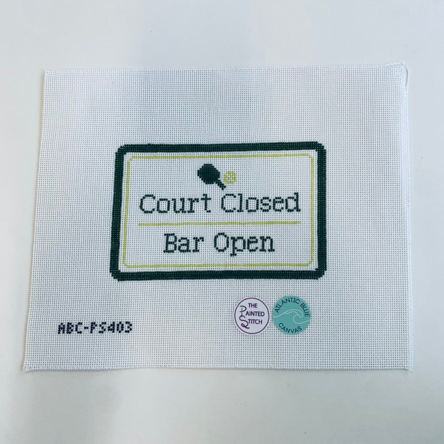 Court Closed Bar Open Pickleball Canvas