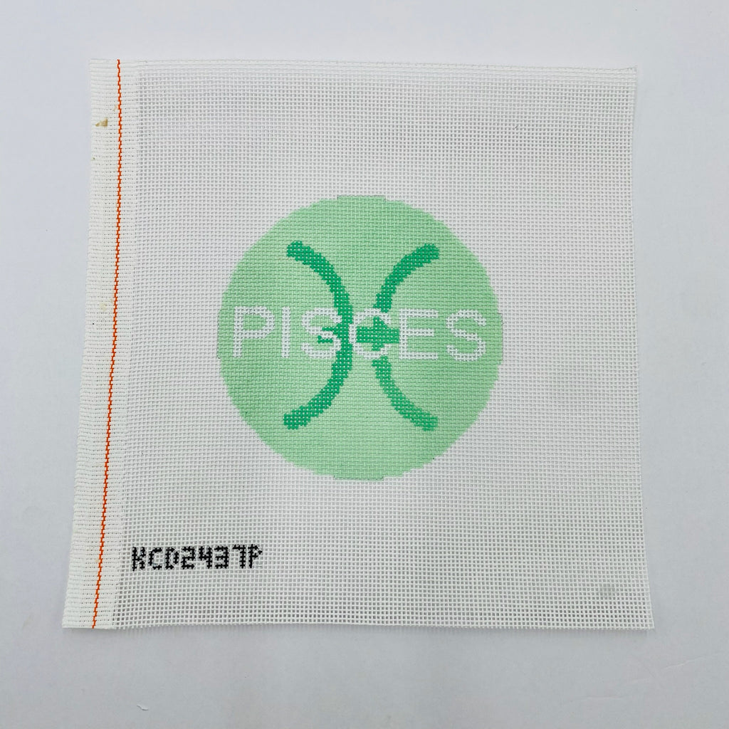 Pisces Zodiac Round Canvas