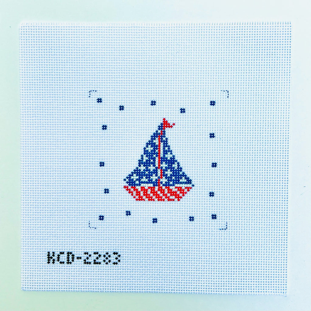 Star Sailboat Canvas - KC Needlepoint