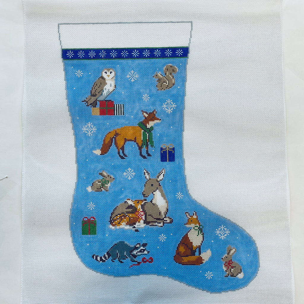 Christmas Forest Stocking Canvas