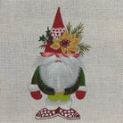 Gnome with Poinsettia Canvas - KC Needlepoint