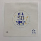 All 50 States Club Round Canvas - KC Needlepoint