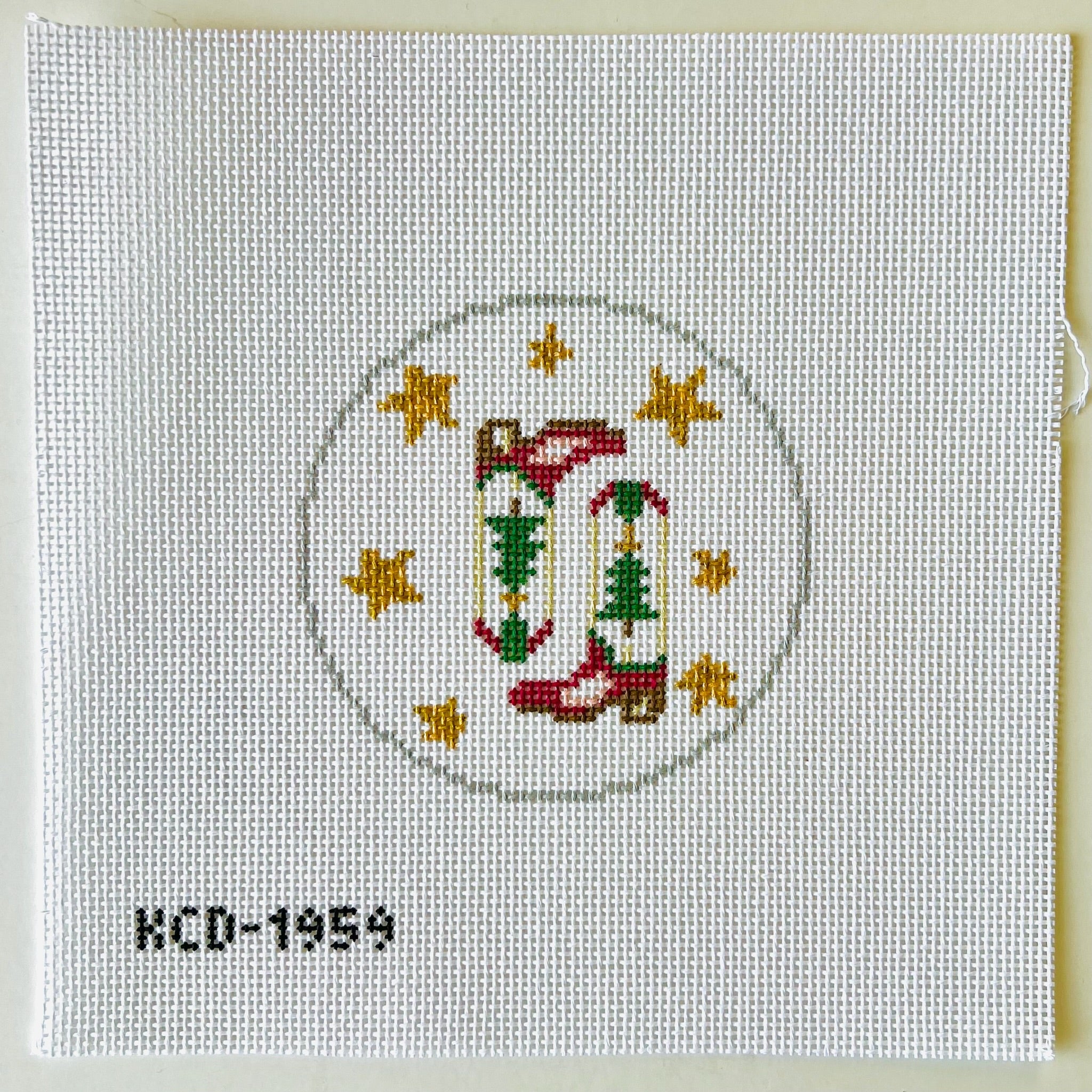 Christmas Boots Canvas - KC Needlepoint