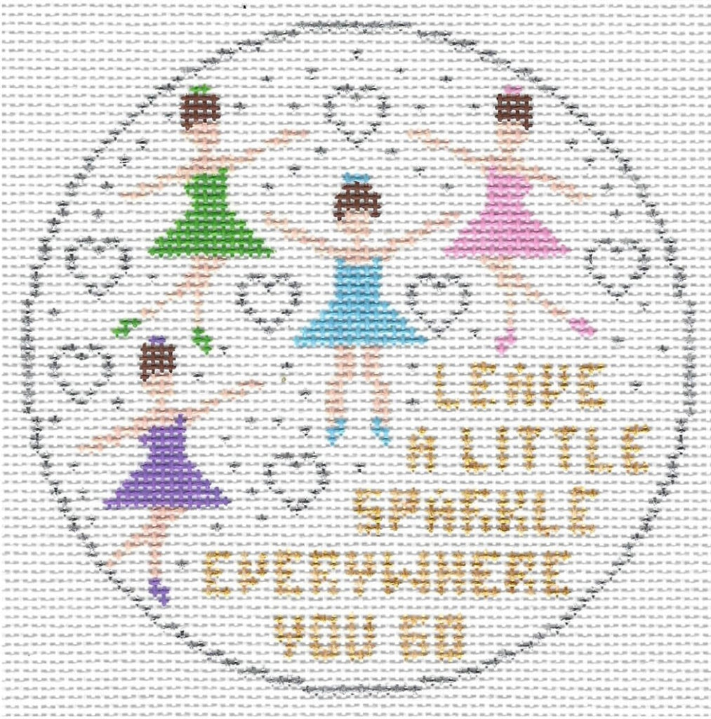 Leave a Little Sparkle Round Canvas