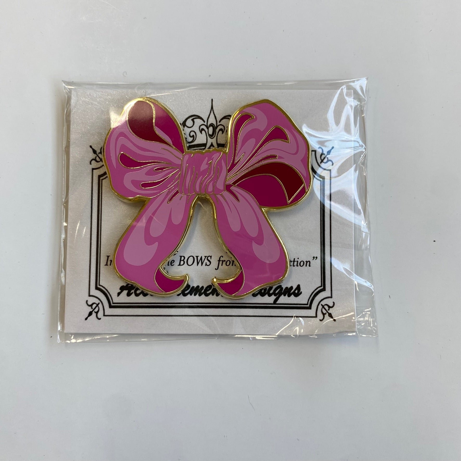 Pink Bow Needle Minder - KC Needlepoint