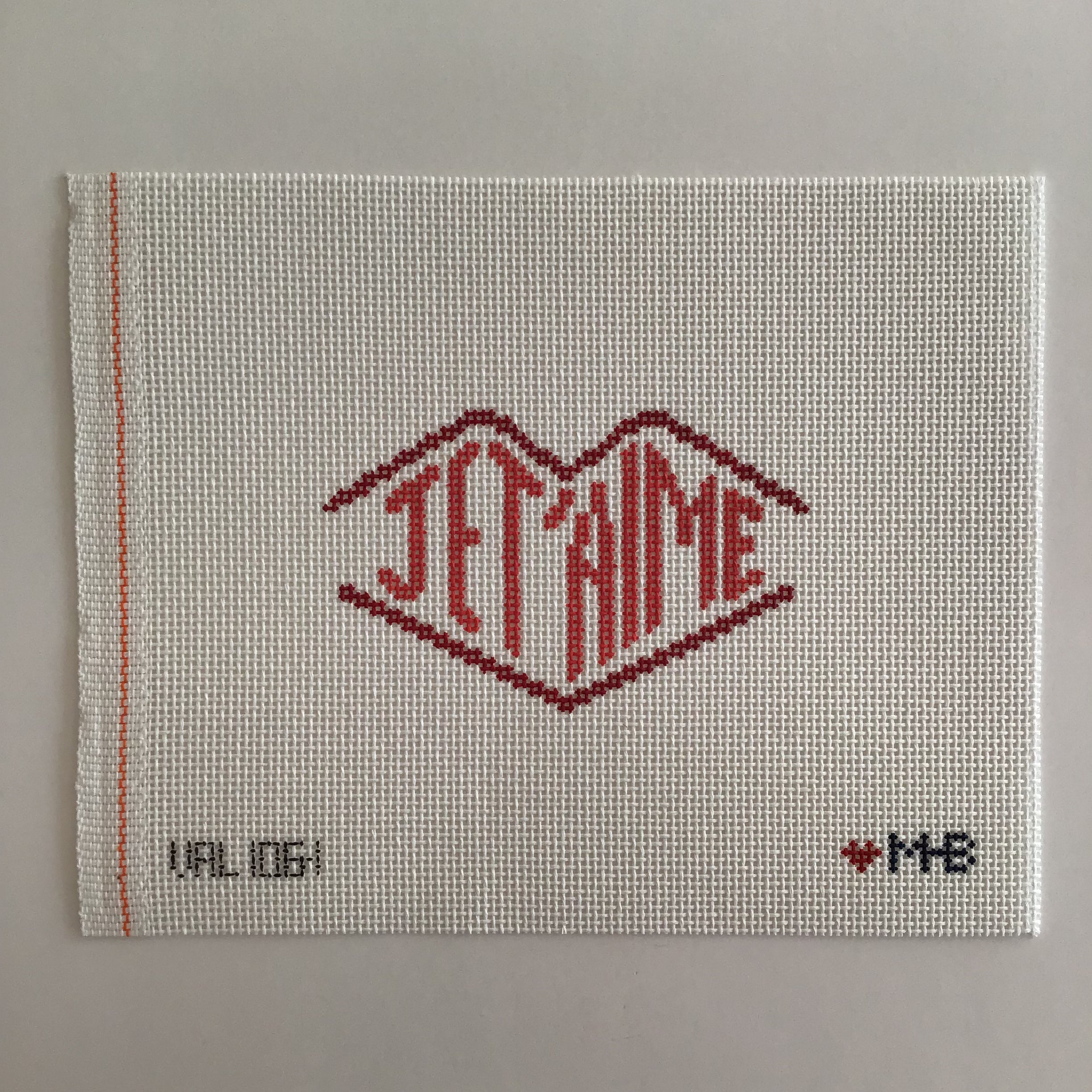 Je T'aime Canvas - KC Needlepoint