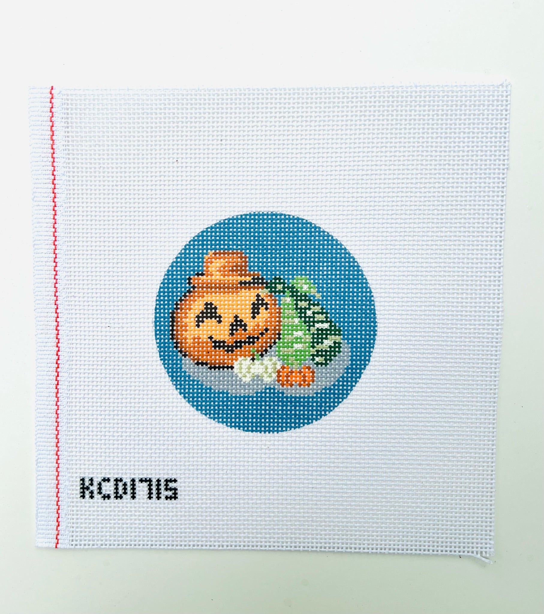 Terracotta Pumpkin with Gourds Canvas - KC Needlepoint