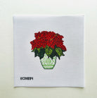 Poinsettia Ornament Canvas - KC Needlepoint