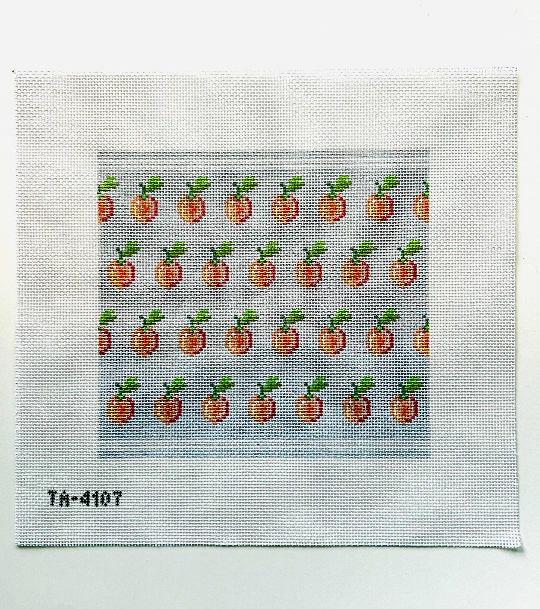 Peach Pattern Canvas - KC Needlepoint