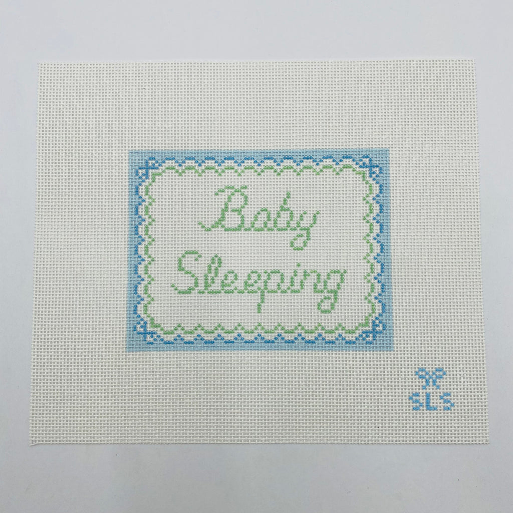 Baby Sleeping Blue Canvas