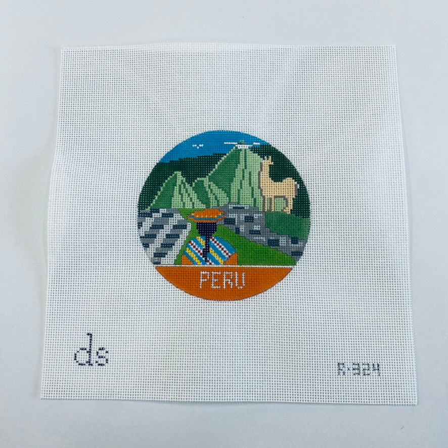 Peru Travel Round Canvas