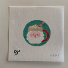 Santa Egg Nog Mug Canvas - KC Needlepoint