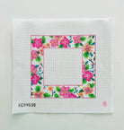 Pink Floral Pillow/Frame Canvas - KC Needlepoint