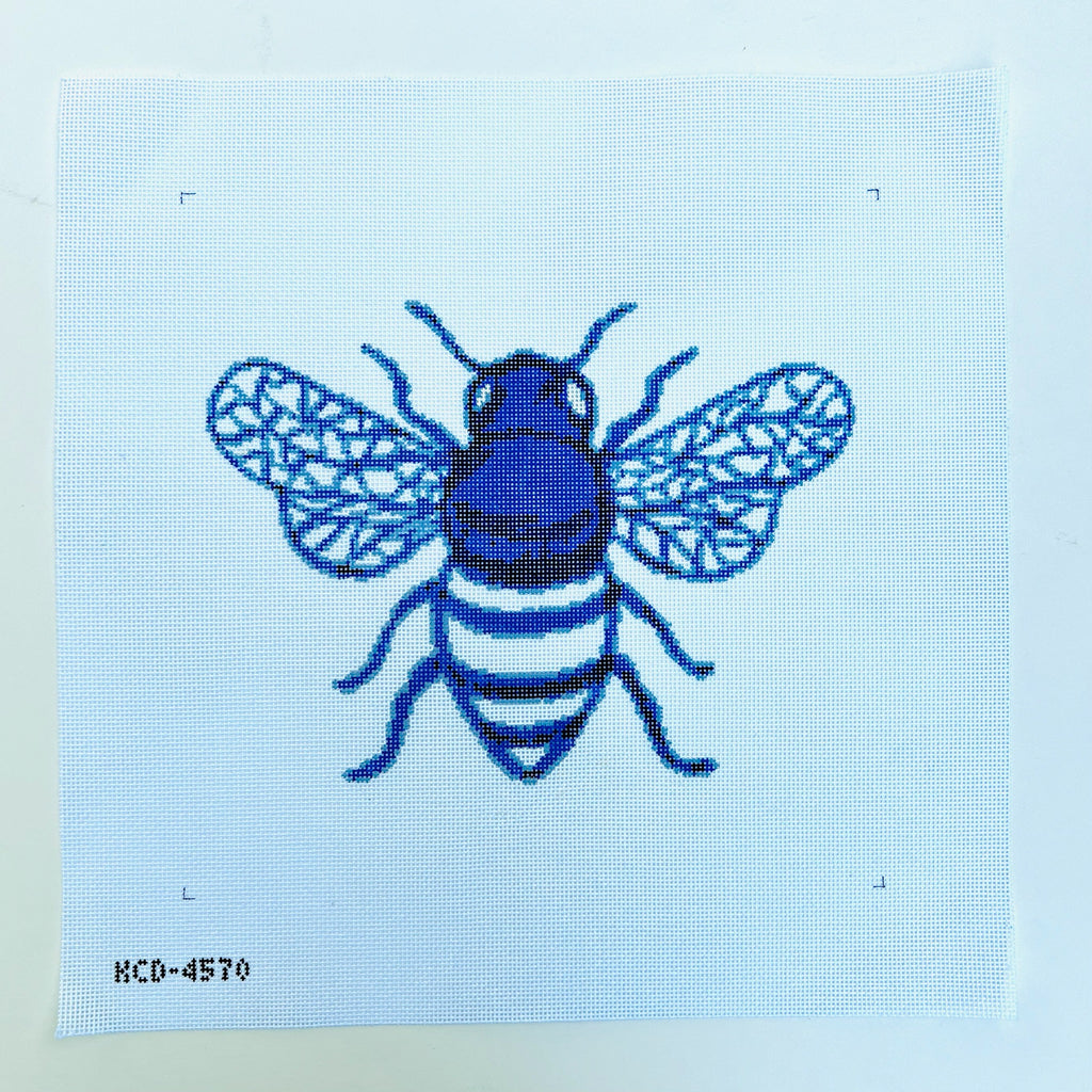 Blue Bee Canvas - KC Needlepoint