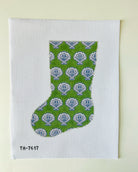 Scallops and Lavender Midsize Stocking Canvas - KC Needlepoint