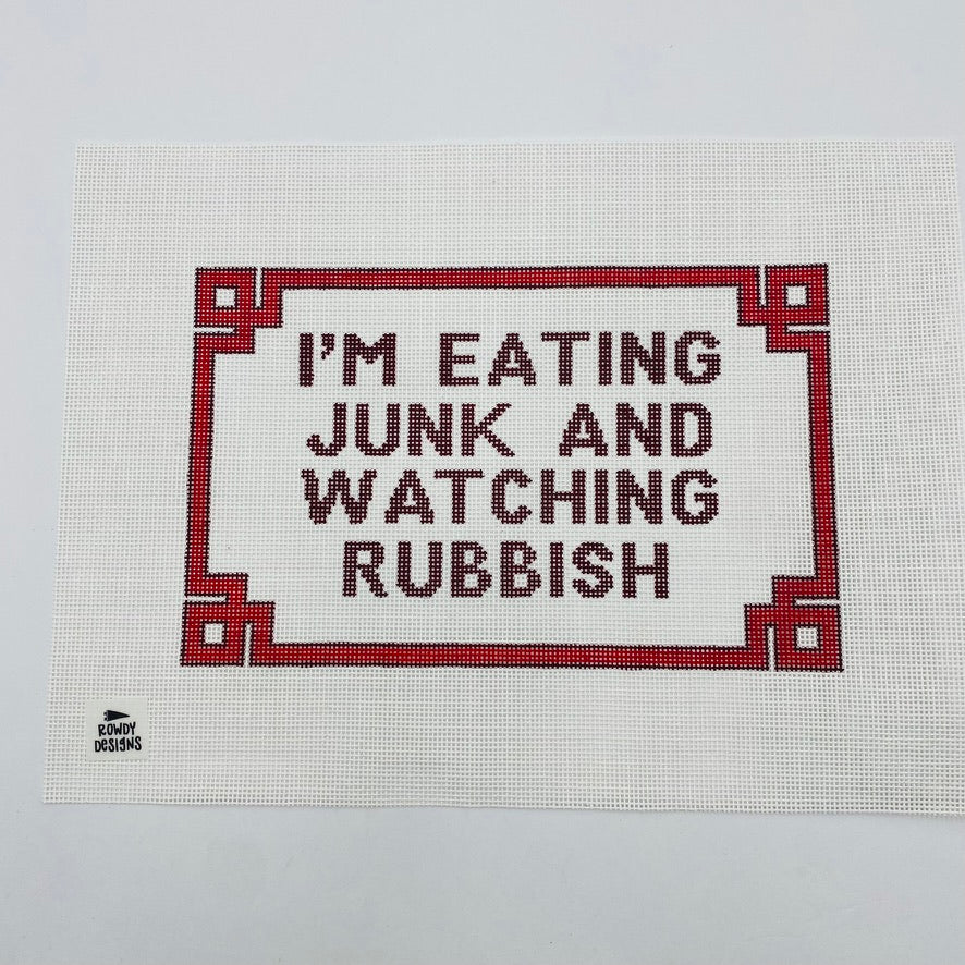 I'm Eating Junk and Watching Rubbish Canvas