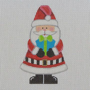 Triangular Santa Ornament Canvas