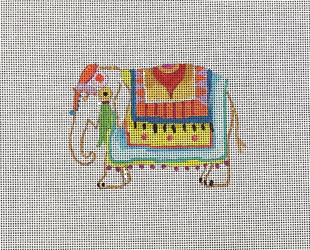 Elephant Ornament Canvas - KC Needlepoint